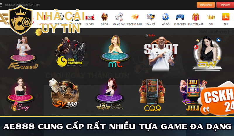 ae888 cung cấp rất nhiều tựa game đa dạng