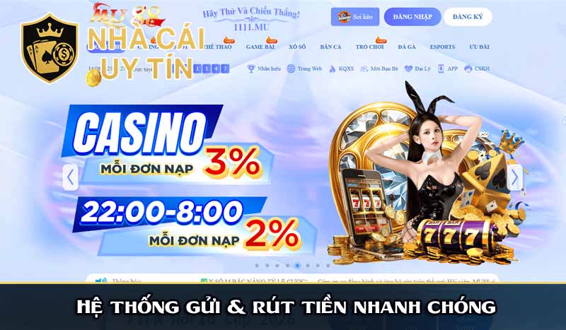 MU88 – Nhà Cái Uy Tín Đăng Ký Thưởng 100% Nạp Đầu 11 Hệ thống gửi & rút tiền nhanh chóng