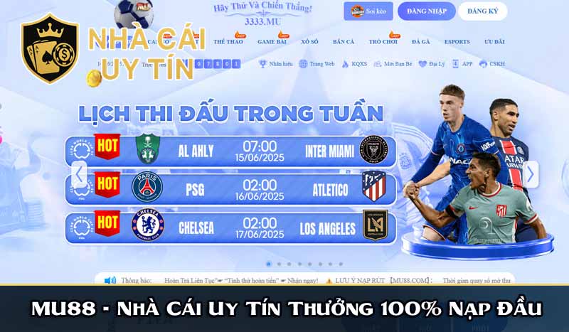 MU88 – Nhà Cái Uy Tín Thưởng 100% Nạp Đầu